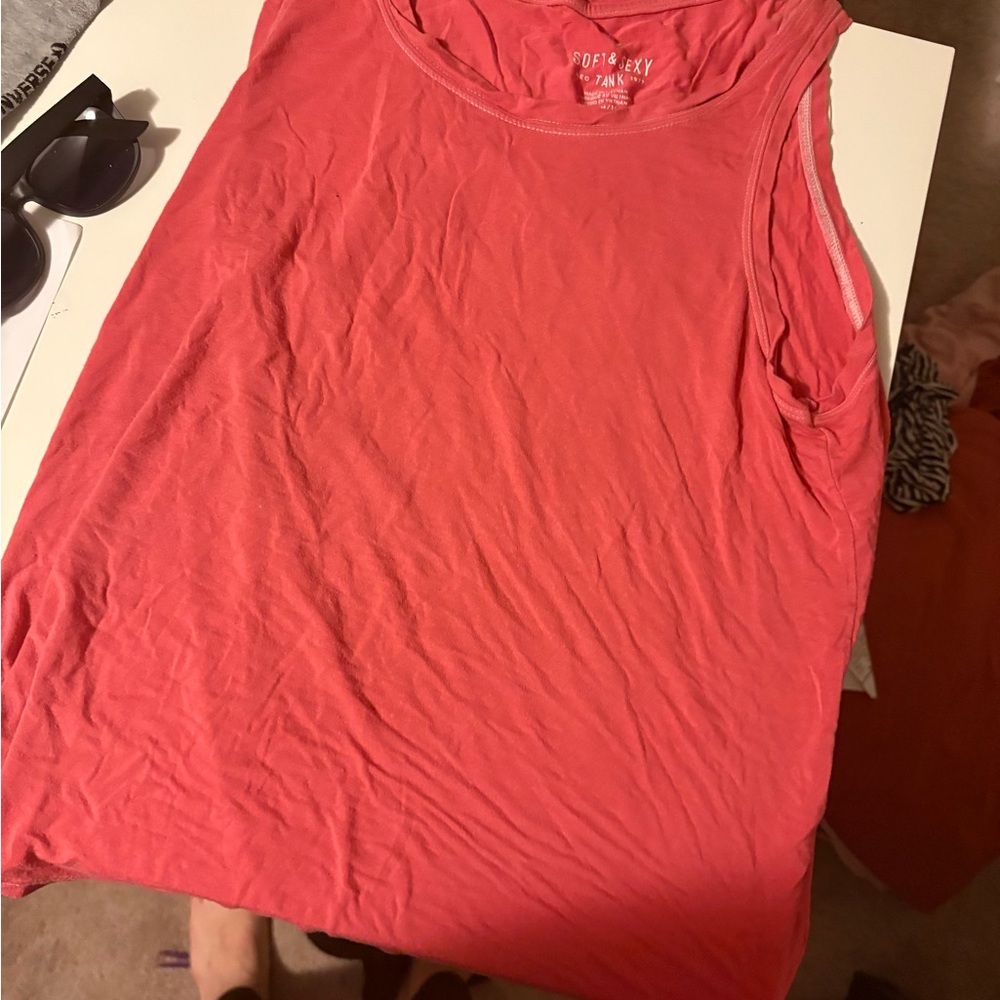 American Eagle Outfitters Women's Pink Tank Top